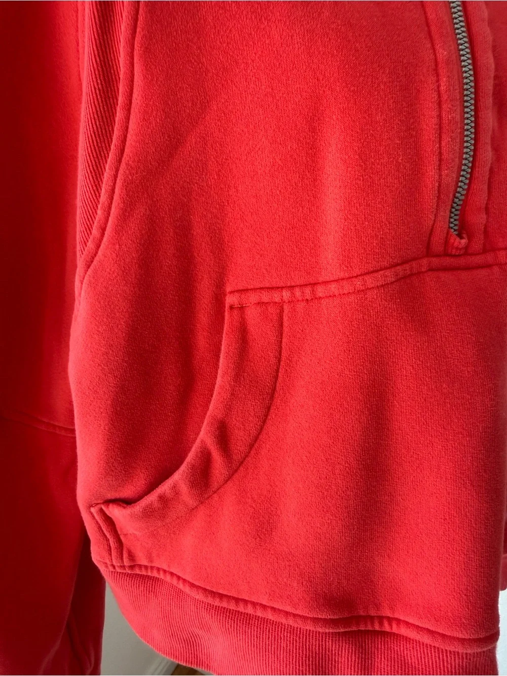 lululemon athletica Red Quarter-Zip Fleece Pullover